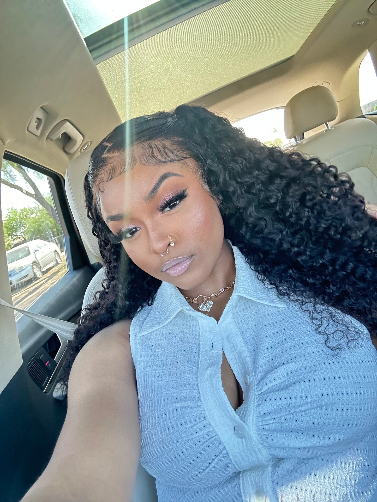 Curly frontal wig