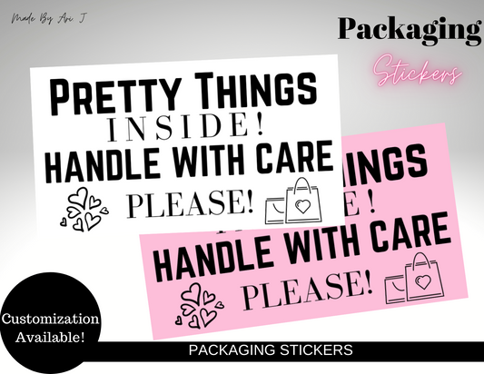 Pretty Things Inside Packaging Stickers