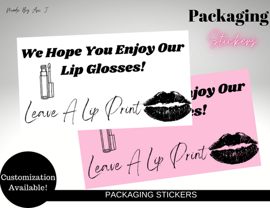 Lip Gloss Packaging Stickers