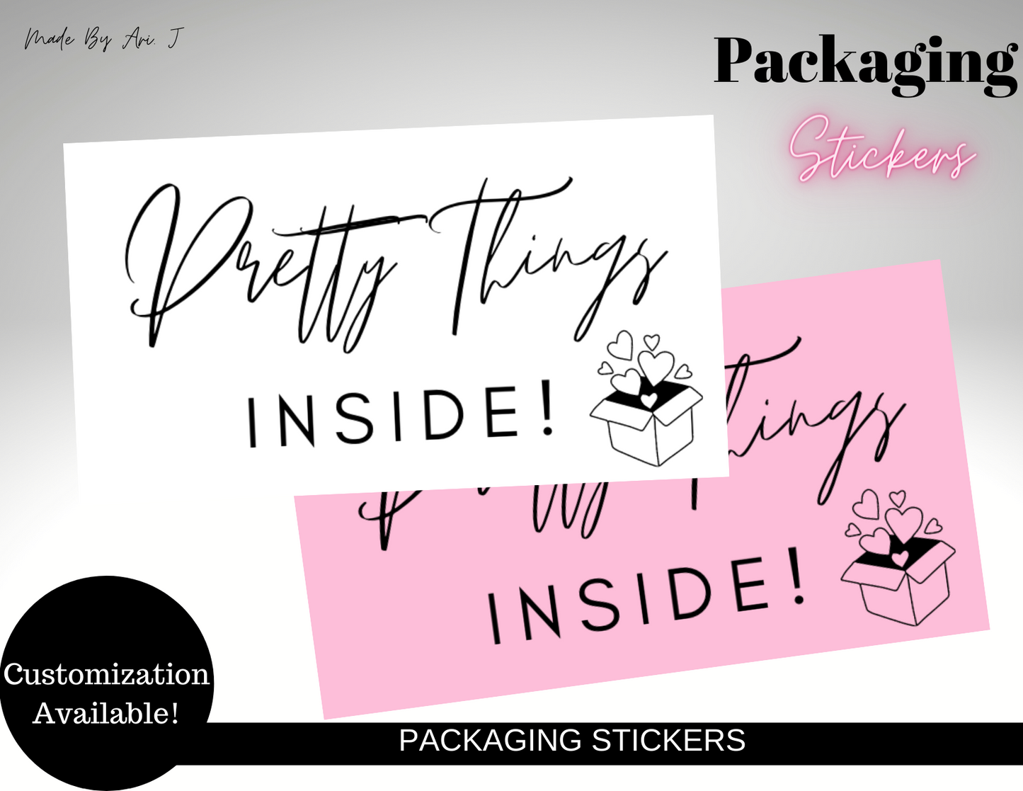 Pretty Packaging Stickers